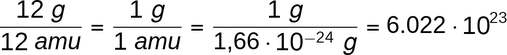 Ecuación是transición的一个molécula的碳和número的阿伏加德罗，12克12 u，是1克1 u，要做的是一个1克1,66升降机，一个24克，一个6022升降机，一个23。